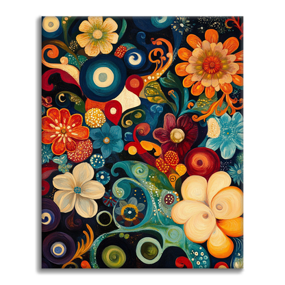 Flores Abstractas - Pintar por Números