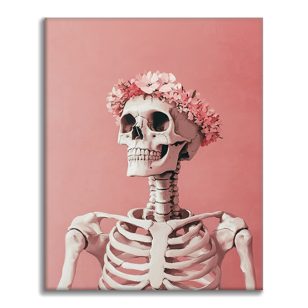 Flor Y Calavera - Pintar por Números