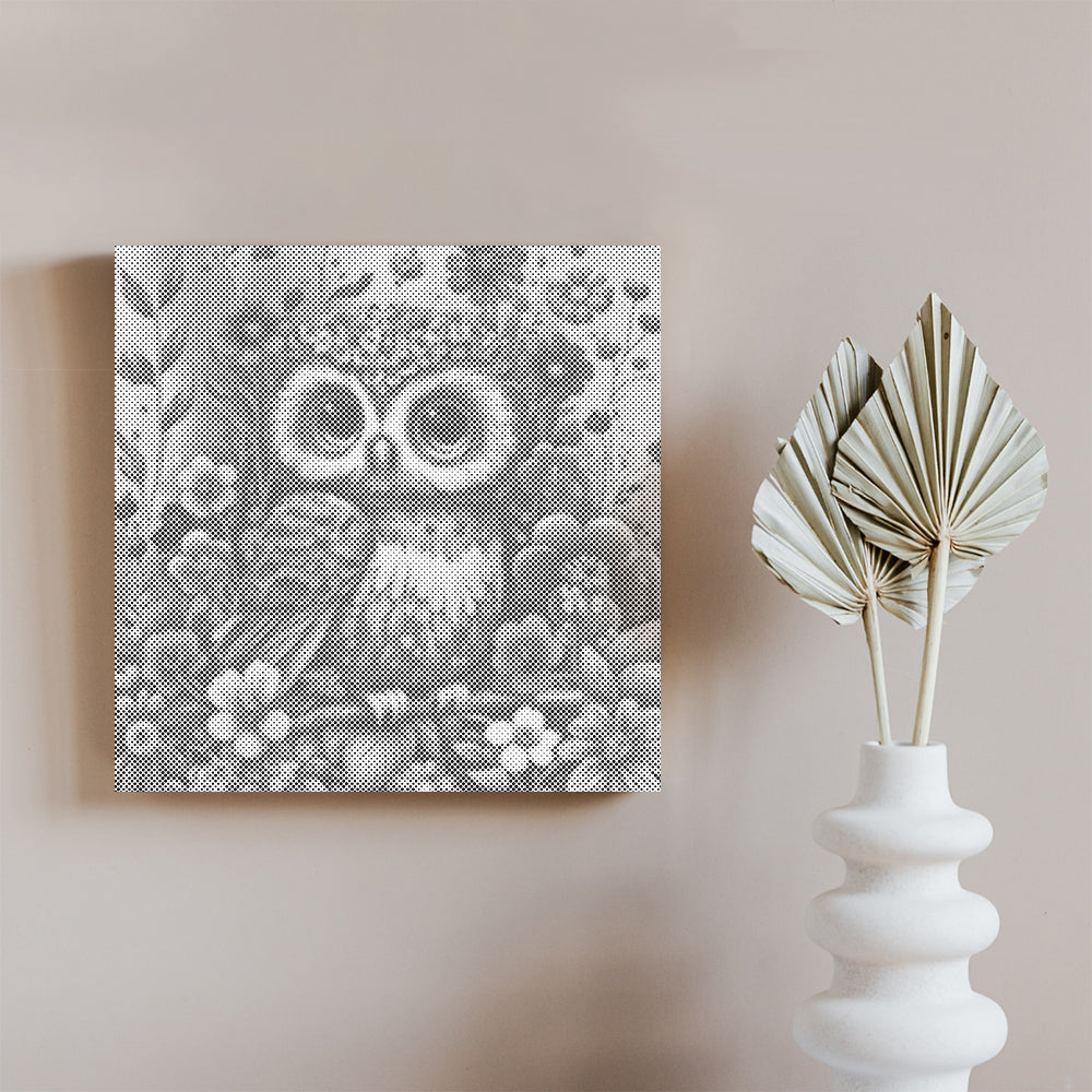 Soft and Cute Baby Owl - Pintura por puntos