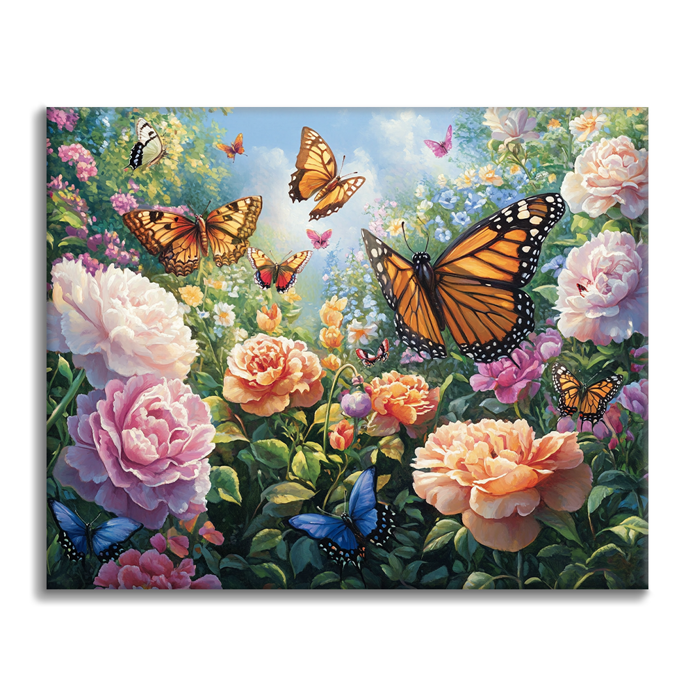 Jardín De Mariposas - Pintar por Números