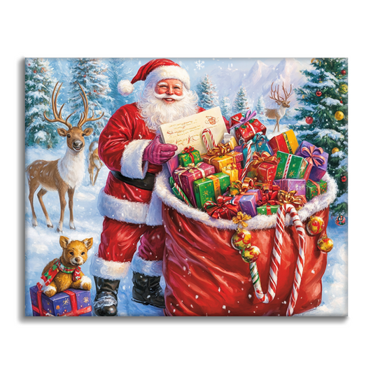 Bolsa De Regalo De Santa - Pintar por Números