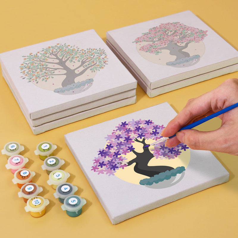 Árbol de Flores - Pintar por Números
