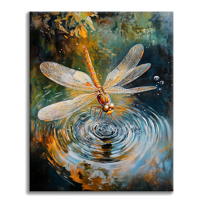 Libélula En La Piscina - Pintar por Números