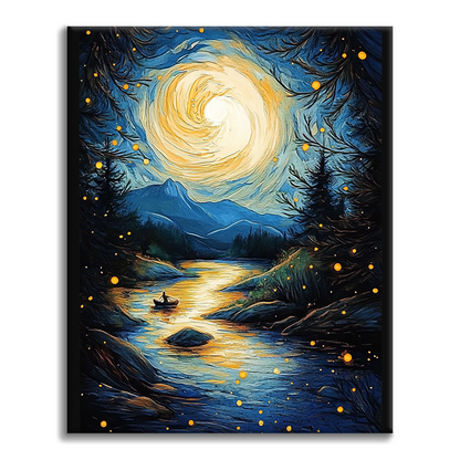 Estrella Y Luz De Luna - Pintar por Números