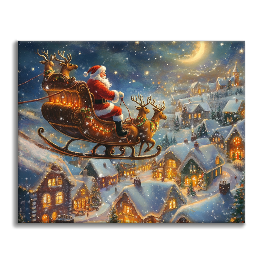 Papá Noel Y Trineo - Pintar por Números