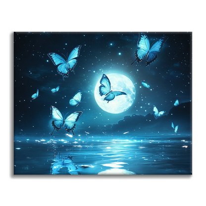 Mariposa A La Luz De La Luna - Pintar por Números