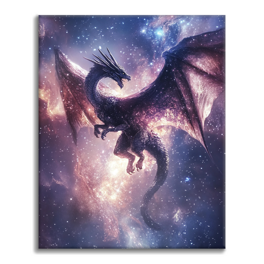 Vuelo Del Dragón En La Noche Estrellada - Pintar por Números