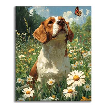 Perro Y Mariposa - Pintar por Números