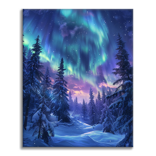 Bosque de Auroras - Pintar por Números