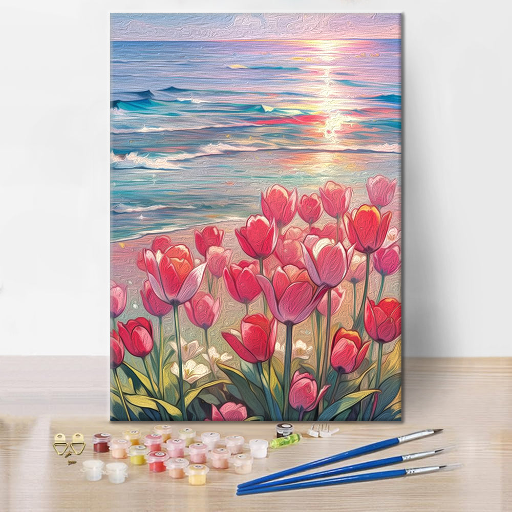 Ilustración de acuarela del Mediterráneo - Pintar por Números