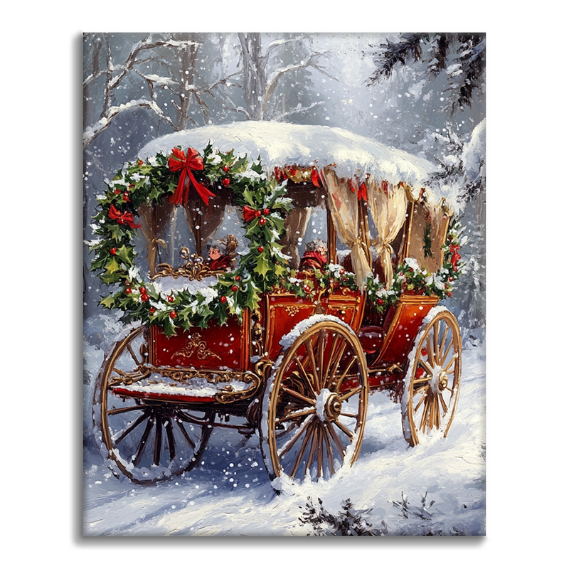 Carro De Navidad - Pintar por Números