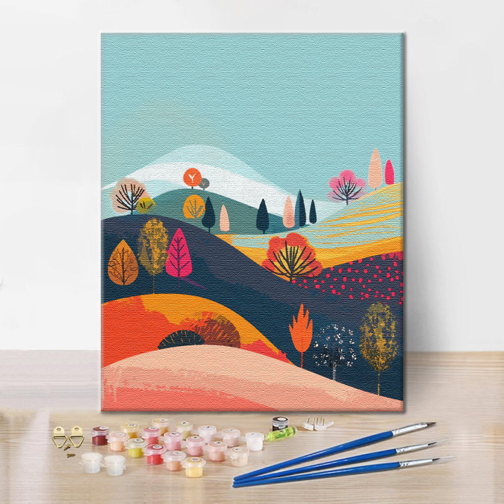 El Abrazo Armonioso Del Otoño - Pintar por Números