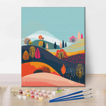 El Abrazo Armonioso Del Otoño - Pintar por Números