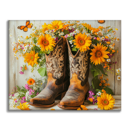 Botas de Vaquero Occidentales - Pintar por Números
