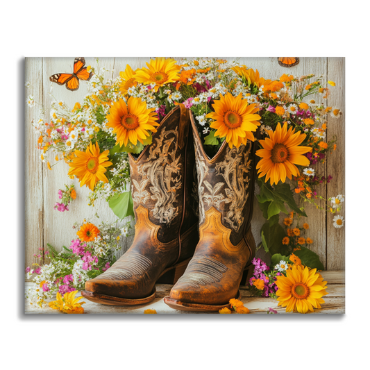 Botas de Vaquero Occidentales - Pintar por Números