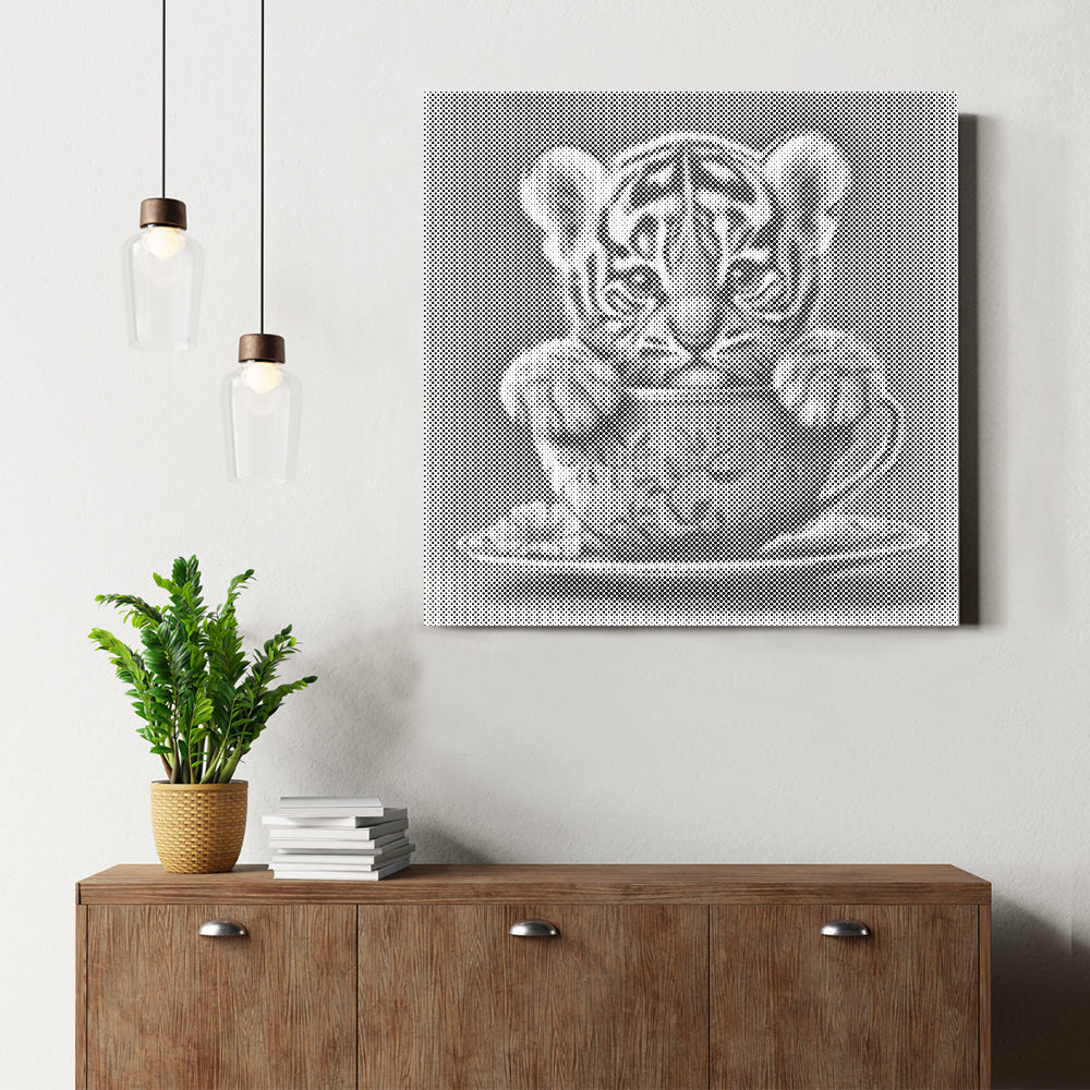 Adorable Tiger Cub - Pintura por puntos