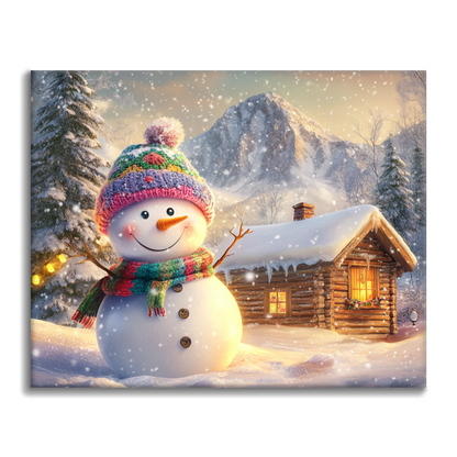 Cabaña Navideña - Pintar por Números