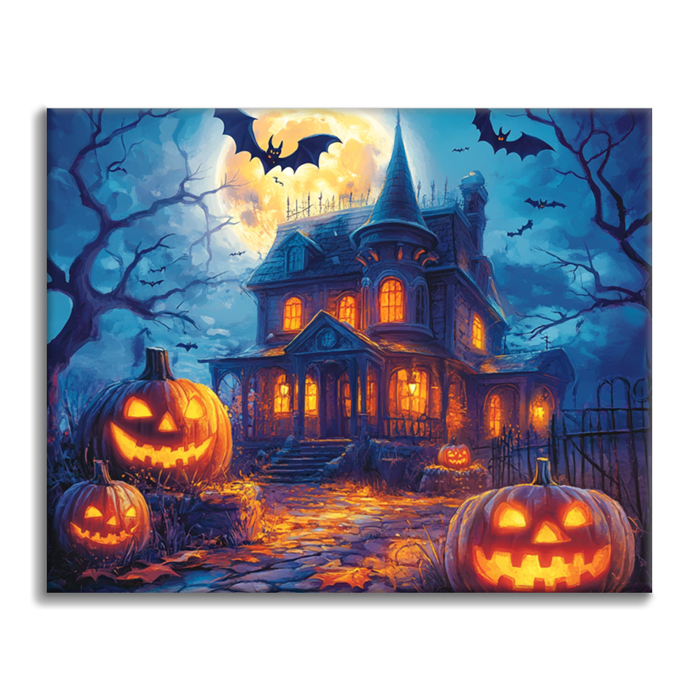 La Casa Embrujada De La Calabaza - Pintar por Números