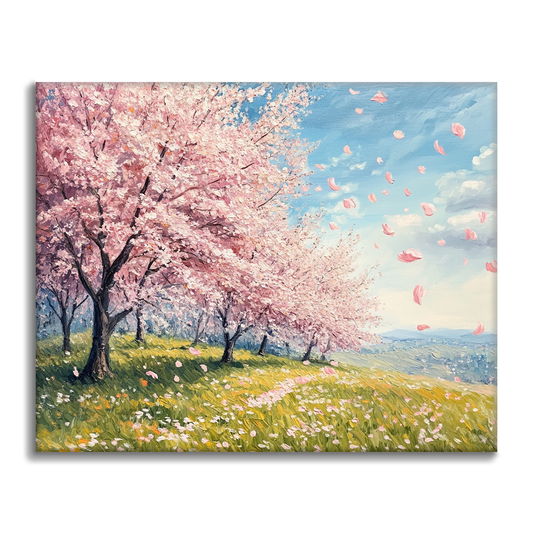 Campos De Cerezos En Flor - Pintar por Números
