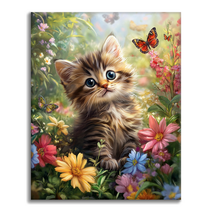 Gatito De Jardín - Pintar por Números