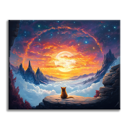 Gatos y Estrellas - Pintar por Números