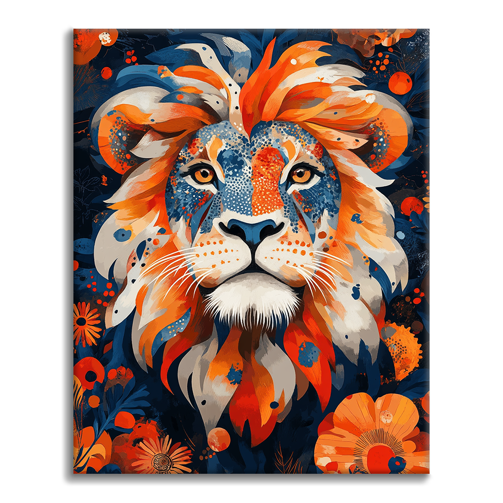 León Corazón Valiente - Pintar por Números