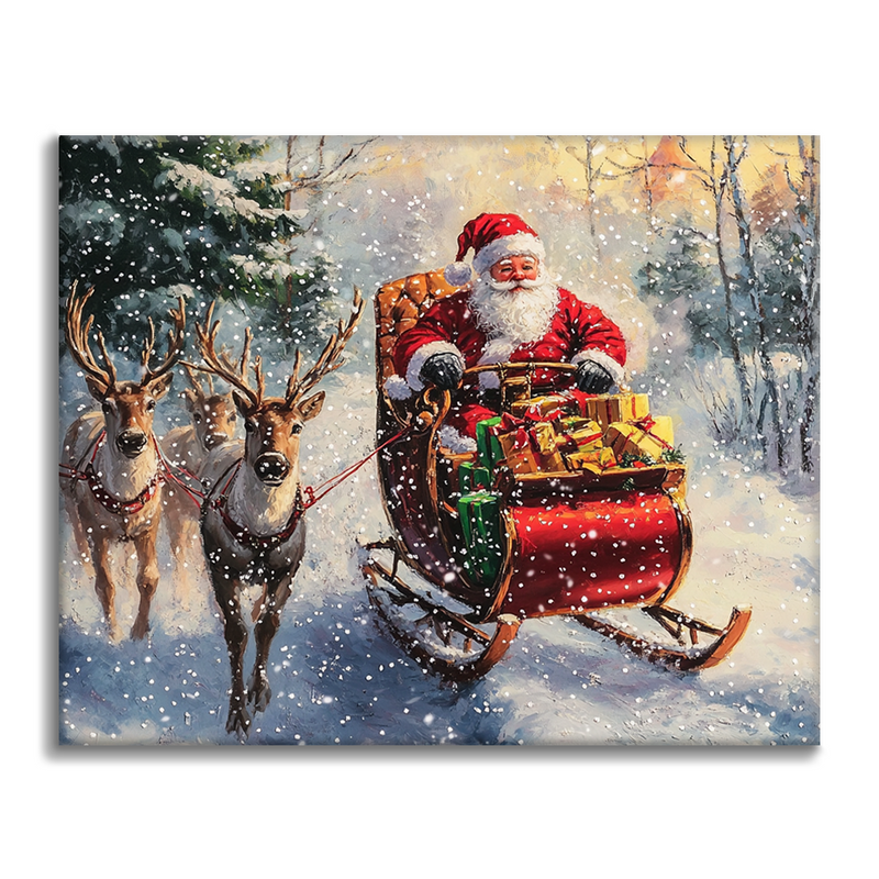 Papá Noel Y Alce - Pintar por Números