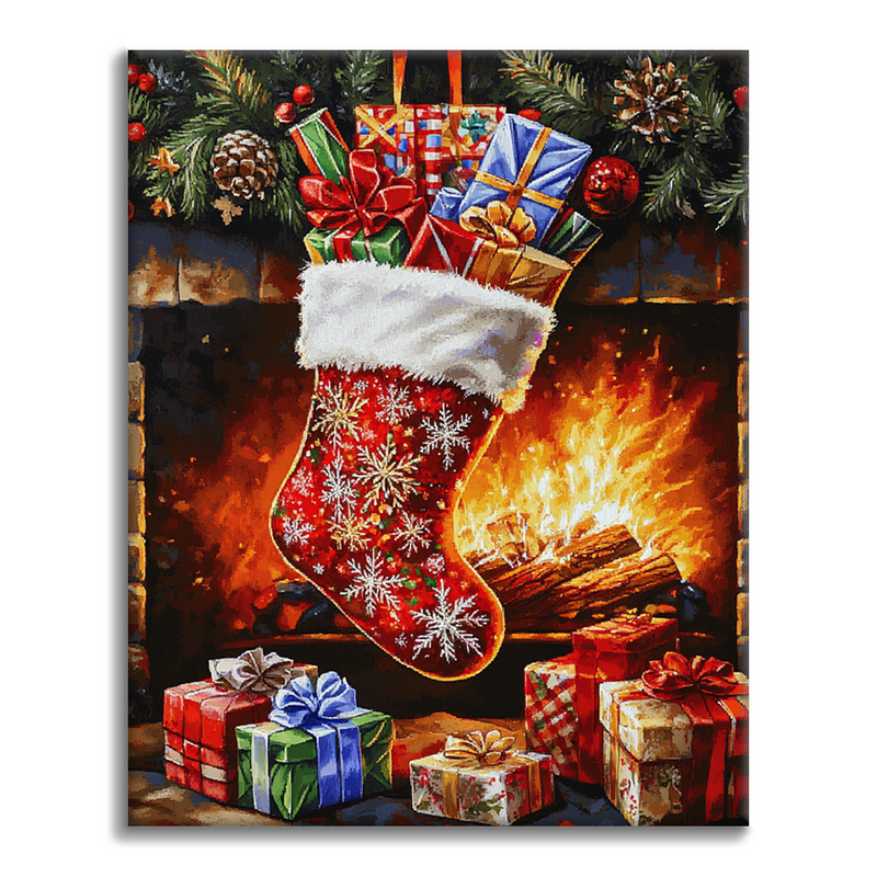 Media De Navidad - Pintar por Números