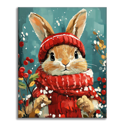 Conejito De Navidad - Pintar por Números