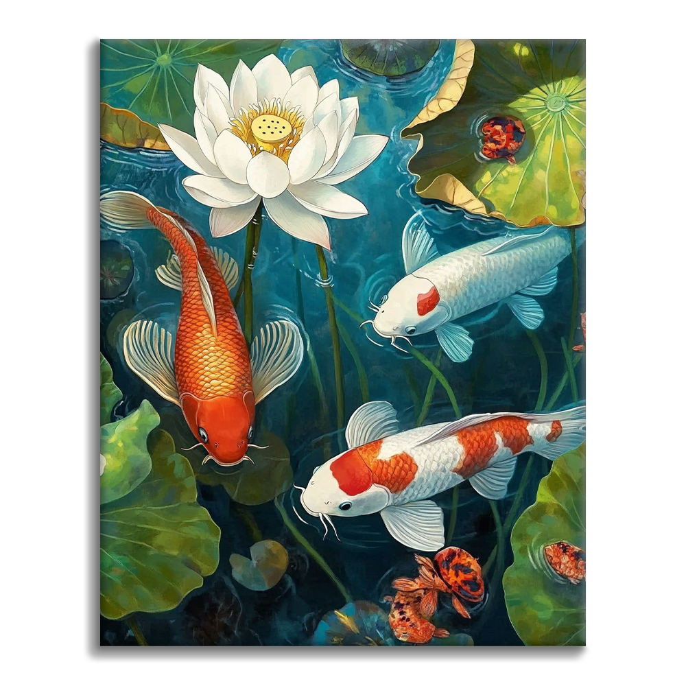 Koi En El Estanque - Pintar por Números