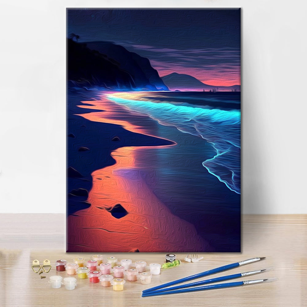 Playa Colorida Y Brillante - Pintar por Números