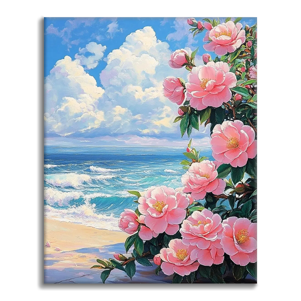 Camelia Junto Al Mar - Pintar por Números