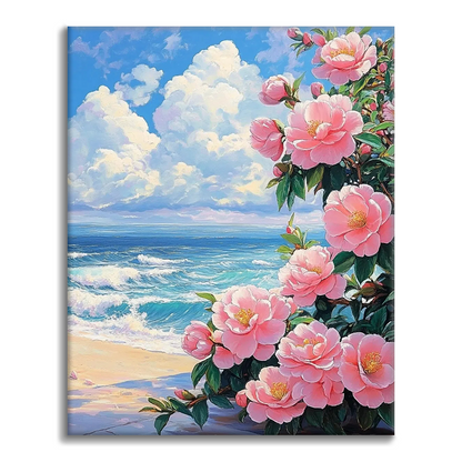 Camelia Junto Al Mar - Pintar por Números