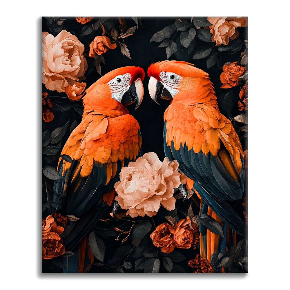 Pareja de Loros - Pintar por Números