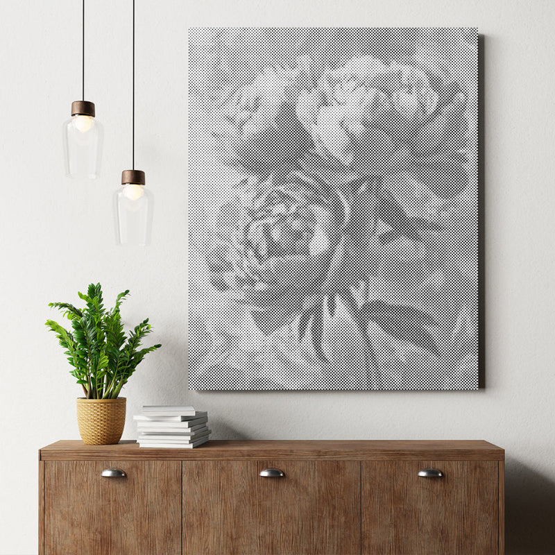 Pink Peony - Pintura por puntos