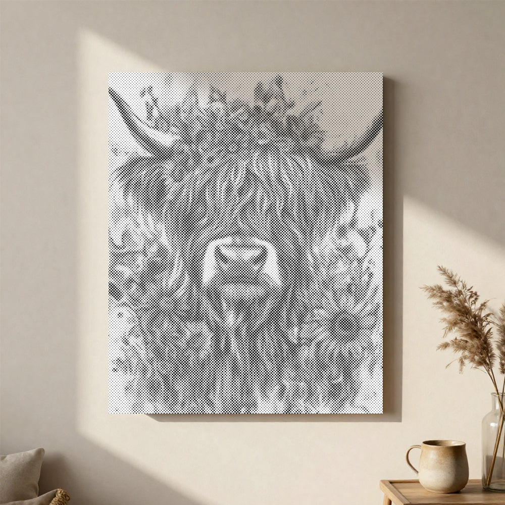 Highland Cattle - Pintura por puntos