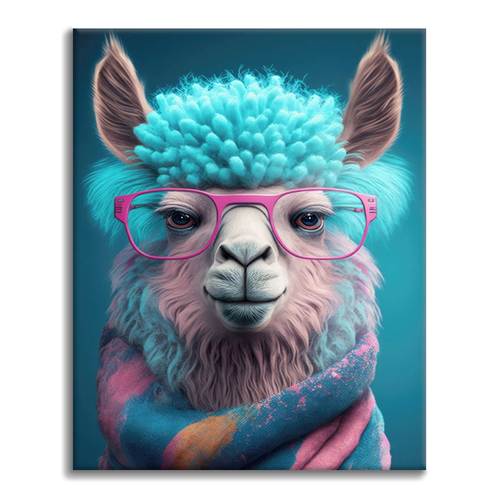 Lindo arte de llama - Pintar por Números