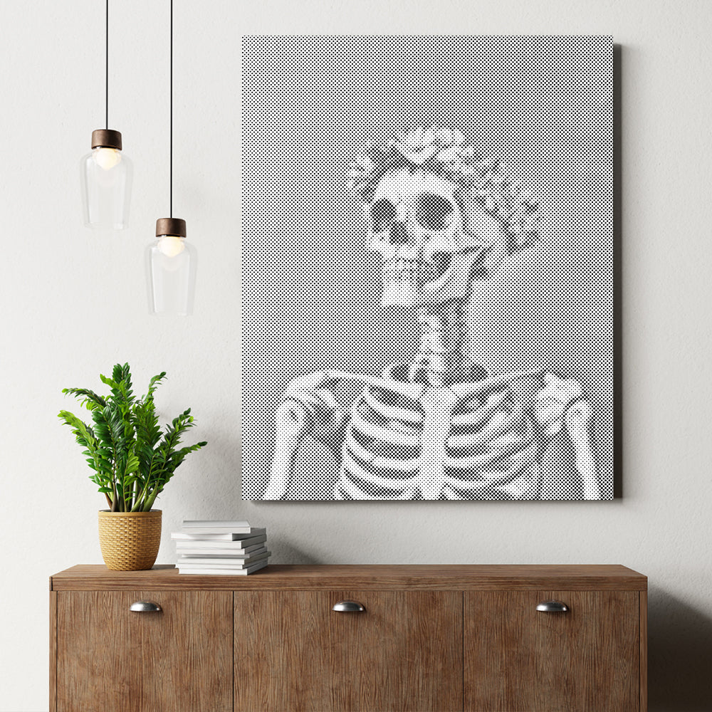Smiling Skull - Pintura por puntos