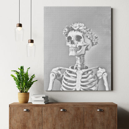 Smiling Skull - Pintura por puntos