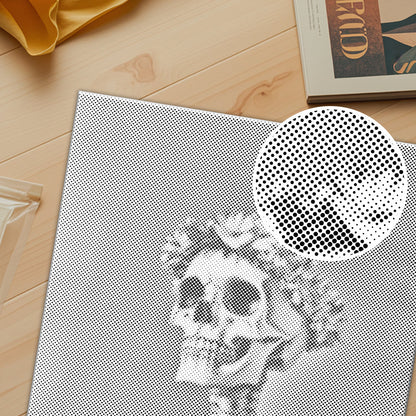Smiling Skull - Pintura por puntos