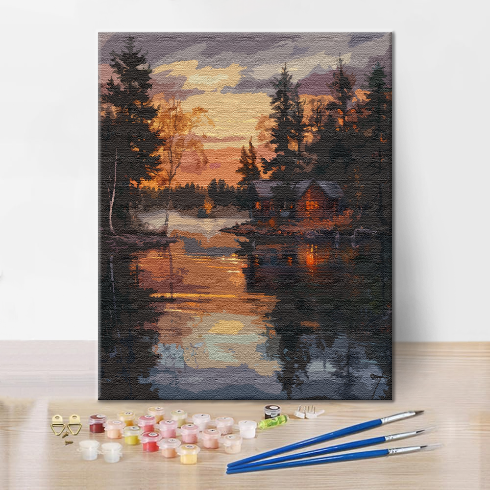 Casa Sobre El Agua - Pintar por Números