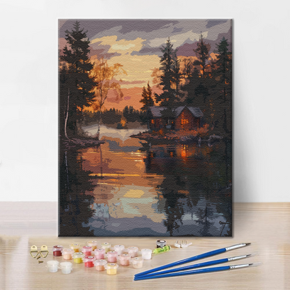 Casa Sobre El Agua - Pintar por Números