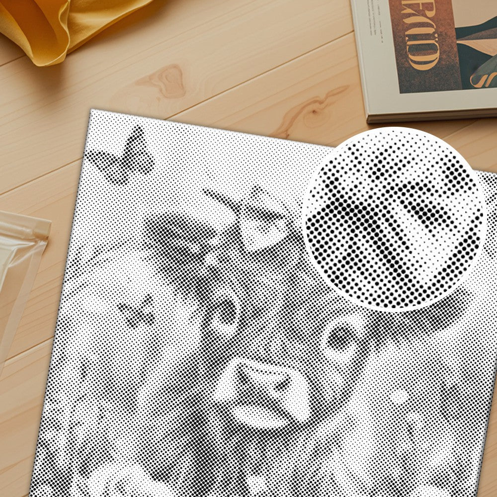 Adorable Highland Calf with Flowers - Pintura por puntos