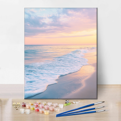 Playa Tranquila Al Amanecer - Pintar por Números