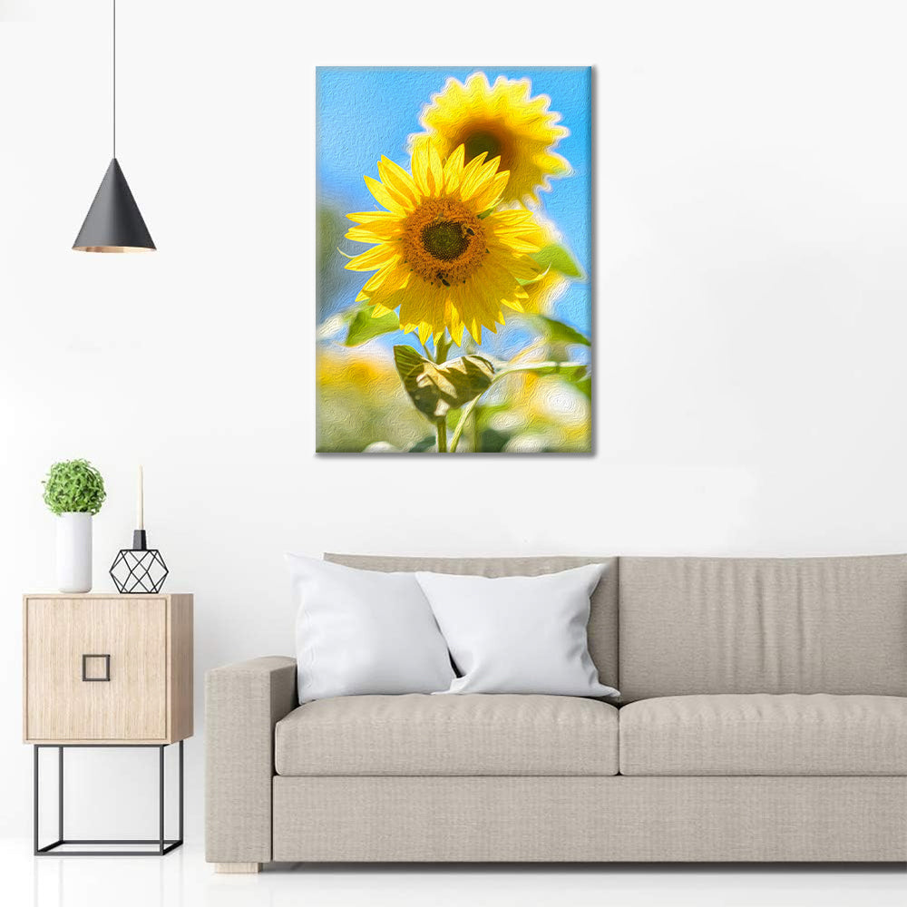 Un Girasol Amarillo - Pintar por Números
