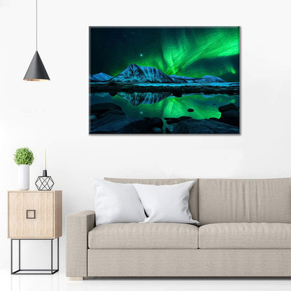 Montaña aurora - Pintar por Números