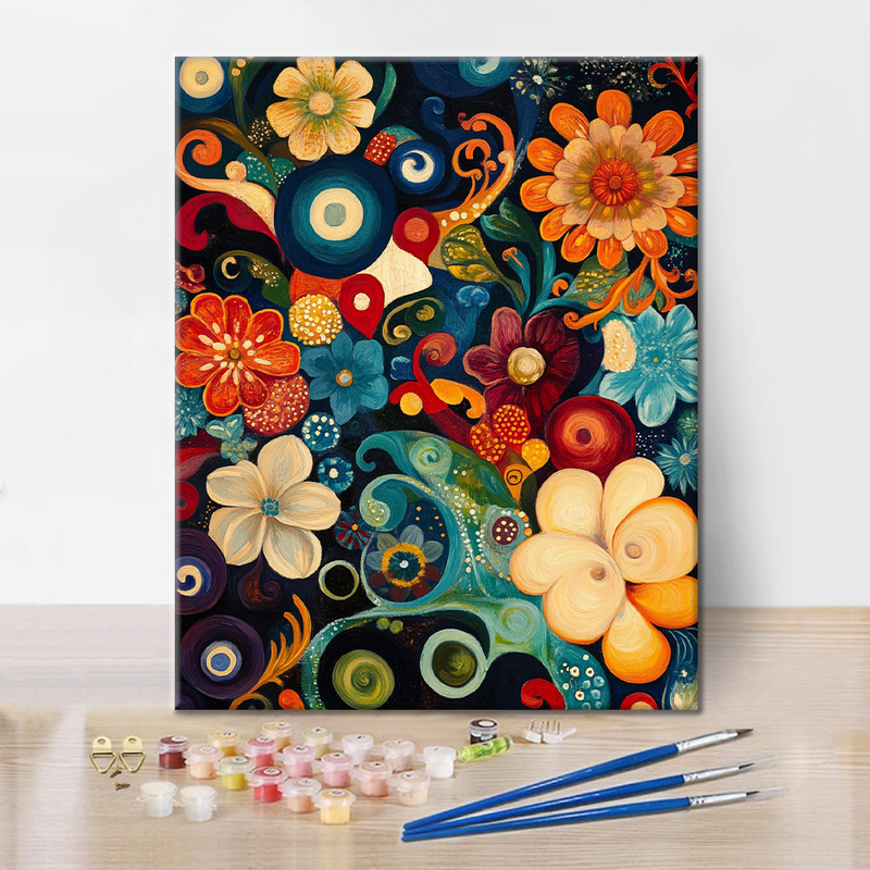 Flores Abstractas - Pintar por Números