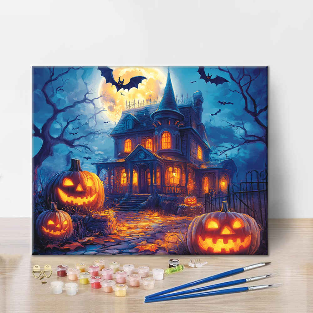 La Casa Embrujada De La Calabaza - Pintar por Números