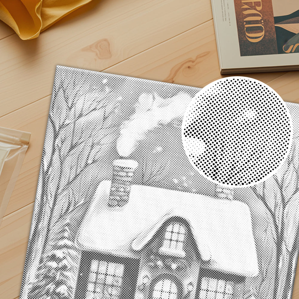 The Christmas House - Pintura por puntos