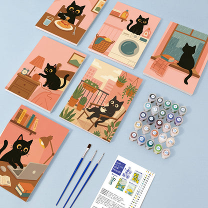 Día del Gato Negro - Pintar por números